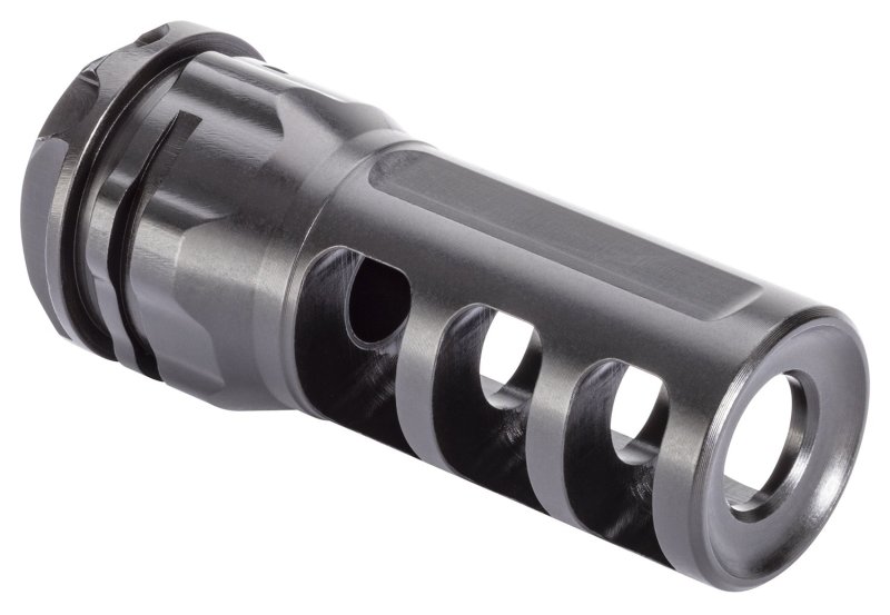 Gemtech ETM 7.62 NATO Muzzle Brake 2.37" Black 5/8-24 Mount - Enhanced Suppressor Alignment