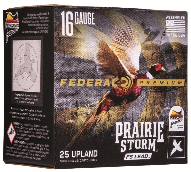 Federal Premium Prairie Storm 16GA 2.75 In 1-1/8oz #6 Shot 25/Box