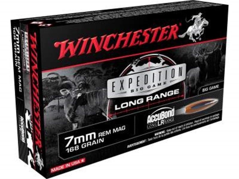 Winchester Ammo S7LR Expedition Big Game Long Range 7mm Rem Mag 168 gr Nosler AccuBond Long-Range 20 Per Box/10 Cs