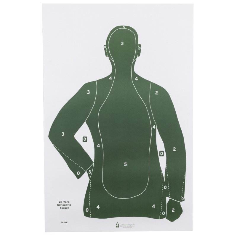 Action Target B21EGREEN100 23"x35" Green Silhouette Targets 100 Pack