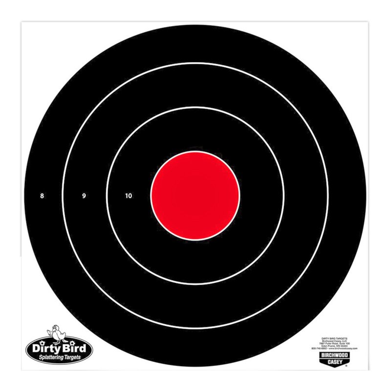 Birchwood Casey Dirty Bird 17.25" Bullseye Tagboard Hanging Black/White 5