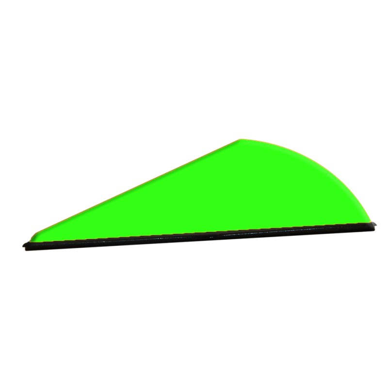 Q2i Q01043 Rapt-X Vanes Neon Green 100pk, High-Profile, 2" Length
