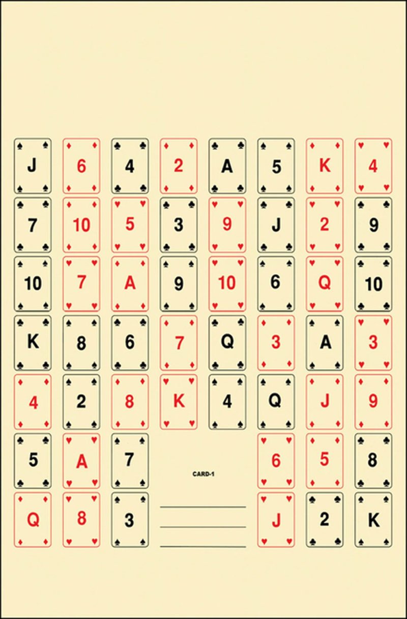 Action Target CARD1100 22.5x24 Playing Card Targets 100/Box