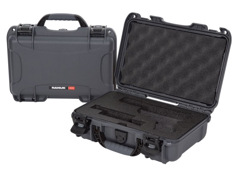 Nanuk 909GLOCK7 Graphite Waterproof Dustproof Shockproof Pistol Case