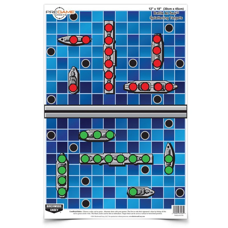 Birchwood Casey 35560 Pregame Self-Adhesive Battle at Sea 12x18 8 Per Pkg