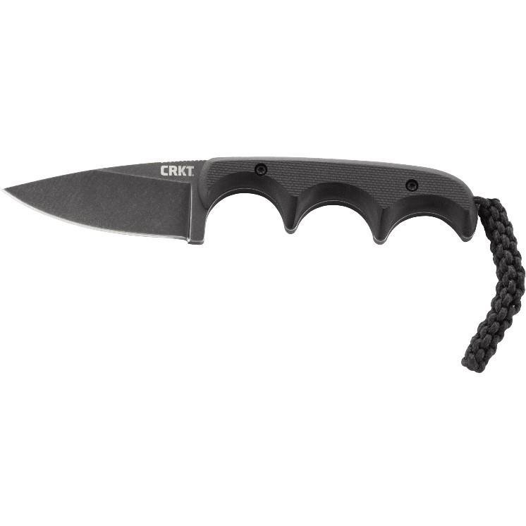 CRKT 2384KC Minimalist Black Fixed Knife, 2.16" Drop Point Blade