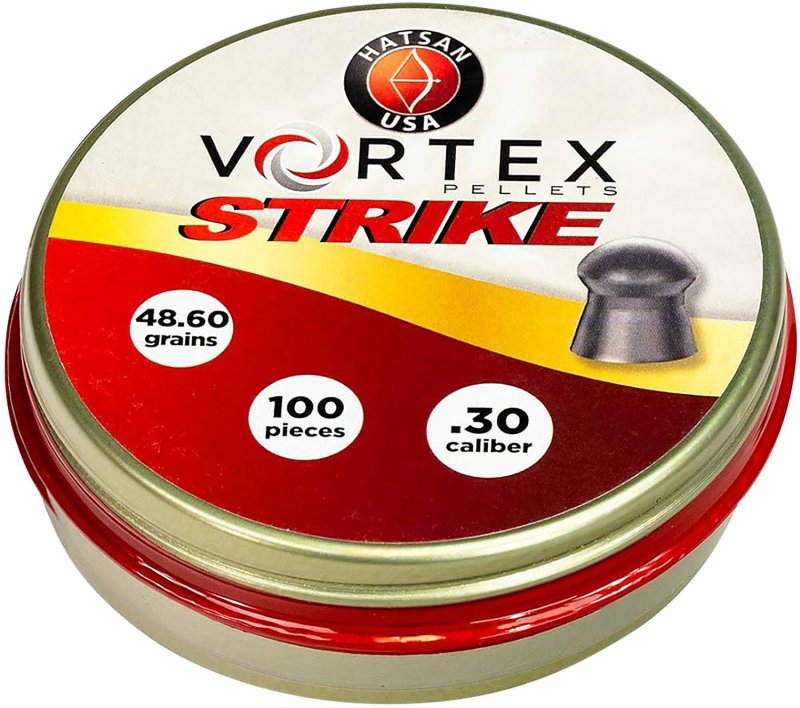 HATSAN Vortex Strike .30 Cal Lead Domed Pellets 100 Count