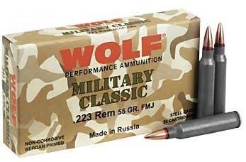 Wolf Military Classic Rifle Ammunition .223 Rem 55