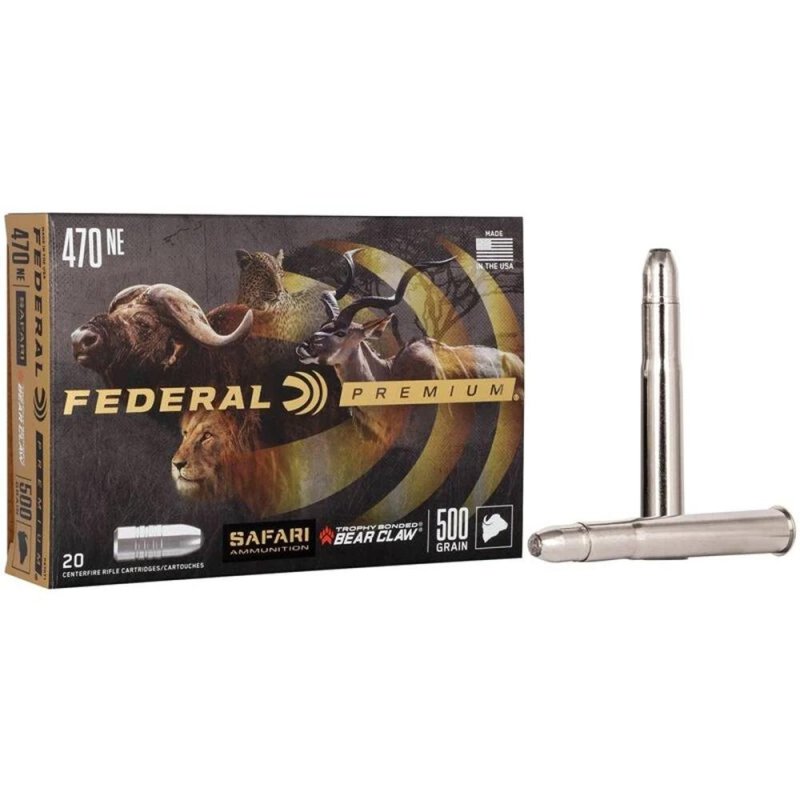 Federal Premium P470T1 470 Nitro Express 500 Grain Trophy Bonded Bear Claw