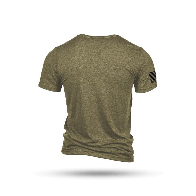 Nine Line Apparel Wiener Short Sleeve Shirt Olive Triblend L