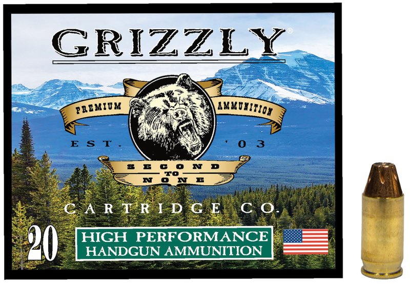 GRIZZLY GC380A2 380ACP 90gr JHP 1100fps 20/Box Centerfire 1096 380 ACP