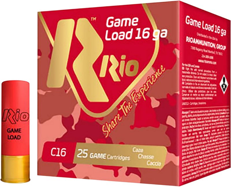 Rio Ammunition RCHV168 16Ga 2.75In 1 1/8oz 8Shot 25/Box