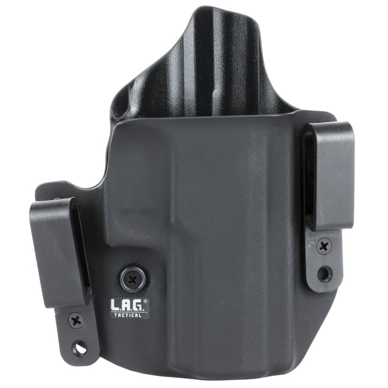 L.A.G. Tactical Defender Fits SIG P320 Compact 9/40 RH OWB/IWB Blk Holster