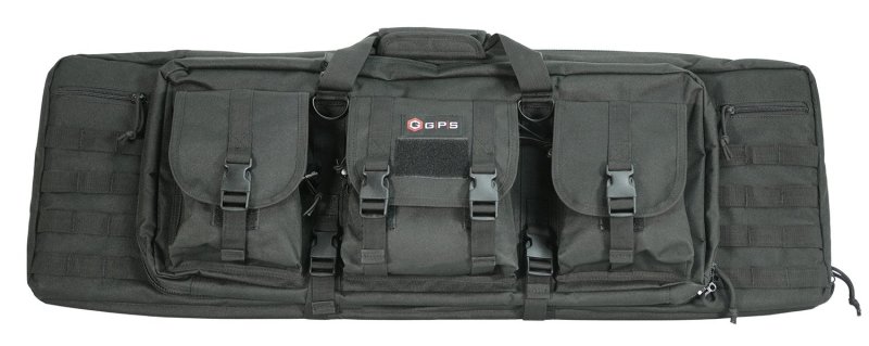 G Outdoors GPS-DRC36 36" Black Double Rifle Case 600D Polyester MOLLE