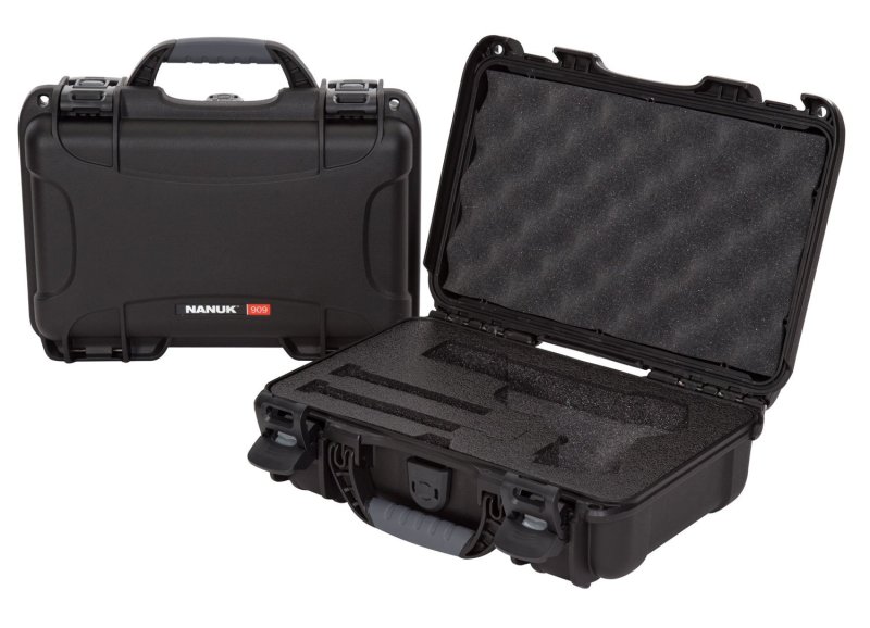 Nanuk 909CLASG1 1081 Waterproof Airline Approved Pistol Case Black