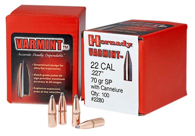 Horn Hunter 2245 22 Caliber 50 Grain Spire Point Bullets