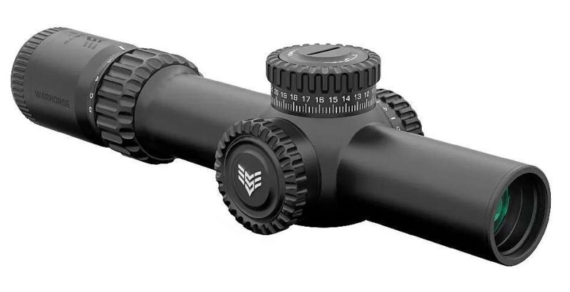 Swampfox WAR16241RL Warhorse 1-6x24mm FFP Riflescope 34mm Tube MIL Reticle
