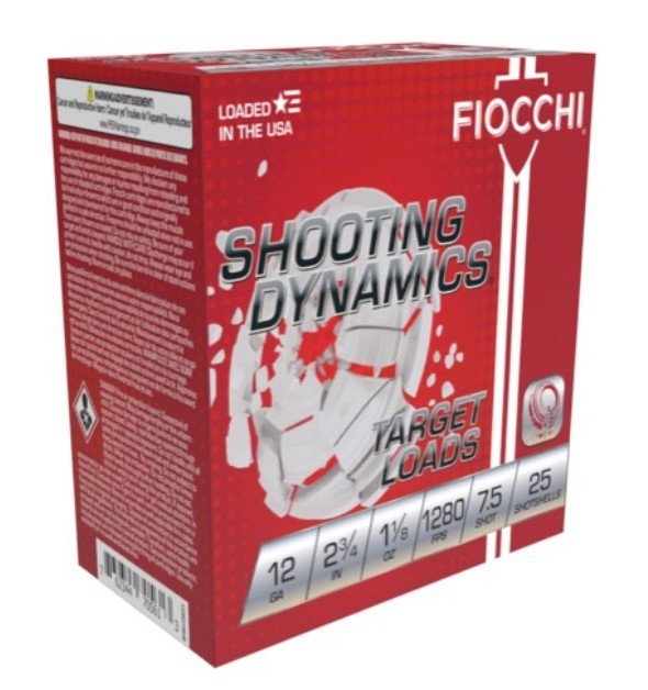 Fiocchi Shooting Dynamics Shotshells 12 ga 2-3/4 1-1/8oz 1280 fps #8 25/ct