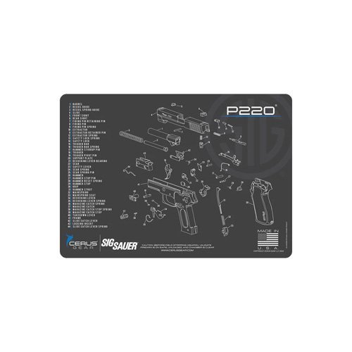 Cerus Gear Sig Sauer P220 Handgun Mat 17x12 Gray HM-SIG-220-SCH-GRY