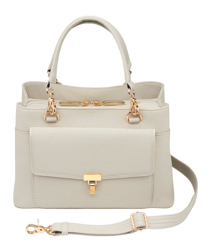 GTM GTM-32/ PB BONE LARGE SATCHEL CROSSBODY-COW