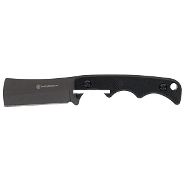 Smith & Wesson H.R.T. Cleaver Neck Fixed Knife 2 Cleaver Blade Black with Nylon Sheath