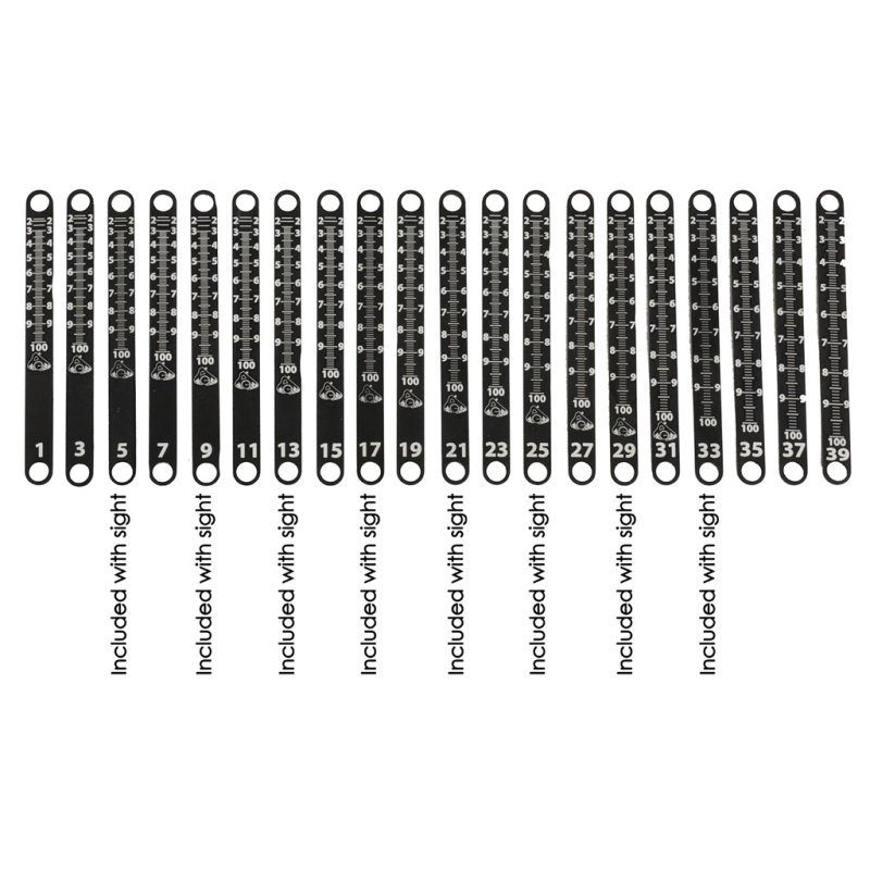 Axcel Achieve XP Metal Sight Tape Scale #7 and #8
