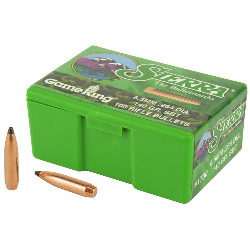 Sierra Bullets GameKing 1730 6.5 Creedmoor .264 140gr SBT 100 Box