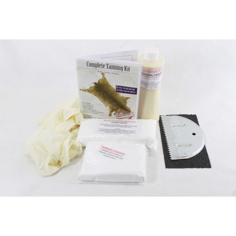 Minnesota Trapline Melby-TK Tanning Kit with Oil Powder Scraper Gloves