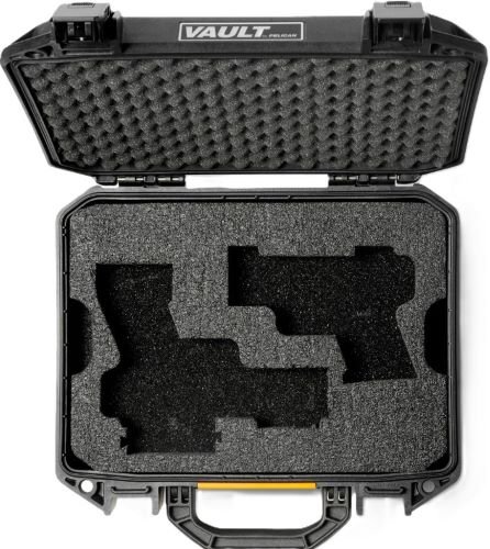 Pelican V200Pf2 Universal 2-Pistol Watertight Case Black