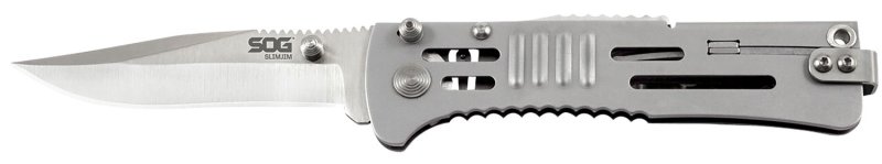 SOG SlimJim SJ31CP 3.18 In Blade AUS-8A Satin SS Handle