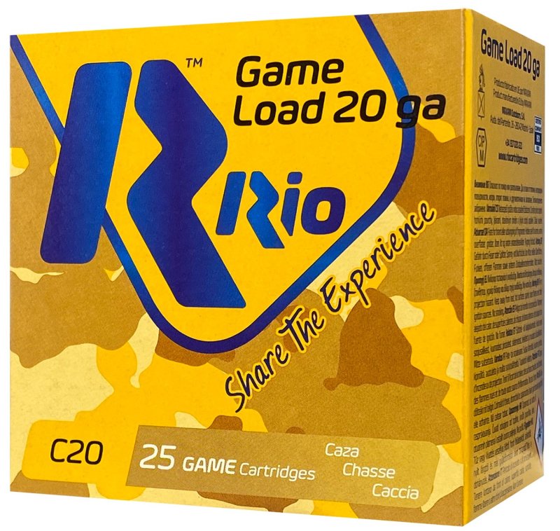 Rio Ammunition RC206 20 Gauge Game 2.75In 1oz 6 Shot 25/Box