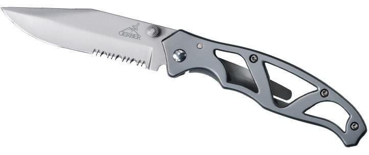 GERBER 22-48443 3.01 In Serrated Clip-Point Blade Stainless Handle