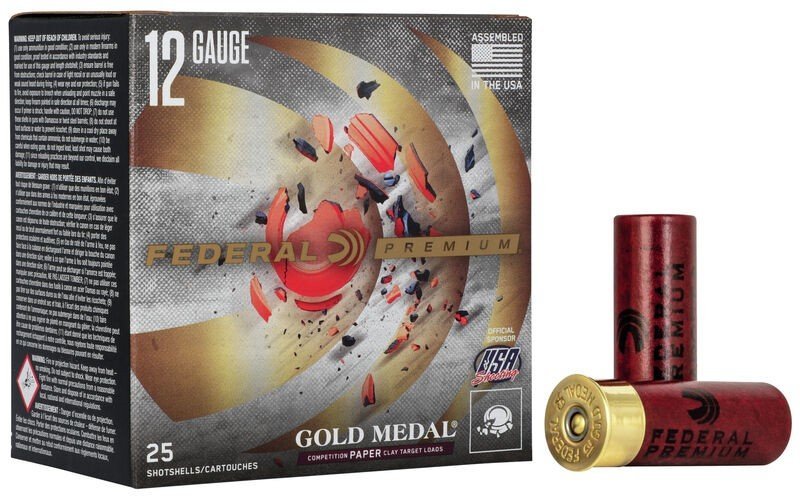 Federal GMT111 7.5 Gold Medal 12GA 2-3/4" 1oz 1290fps #7.5 Shotshells 25rd