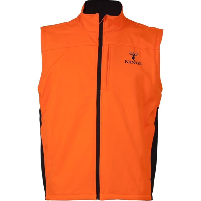 Kings Camo Soft Shell Vest Blaze 2XL Windproof Water-Resistant