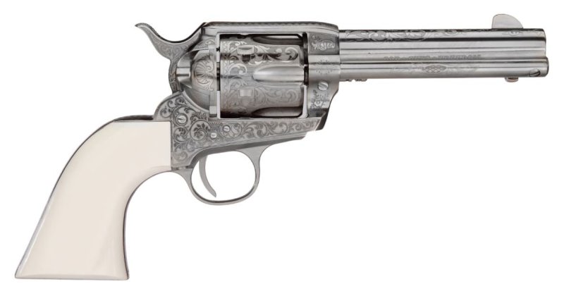 Taylor's & Company 1873 Cattleman .45 Colt (Nickel Engraved Steel)