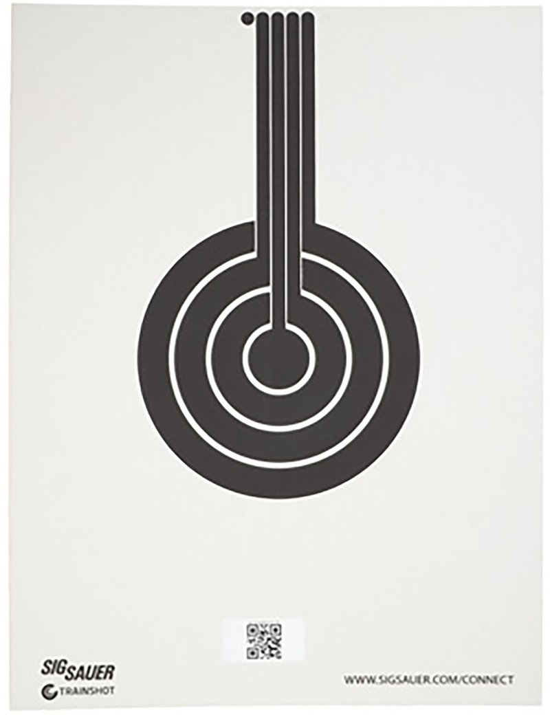 Sig Sauer SCT350 T300 Bullseye Hanging Target Black/White