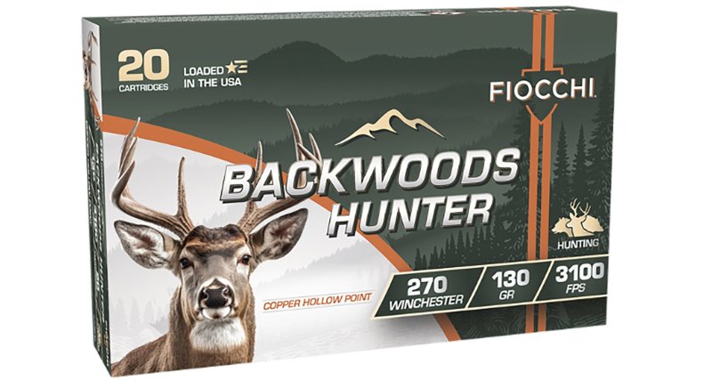 Fiocchi Backwoods Hunter 270 Win 130gr HP 3100 fps 20ct
