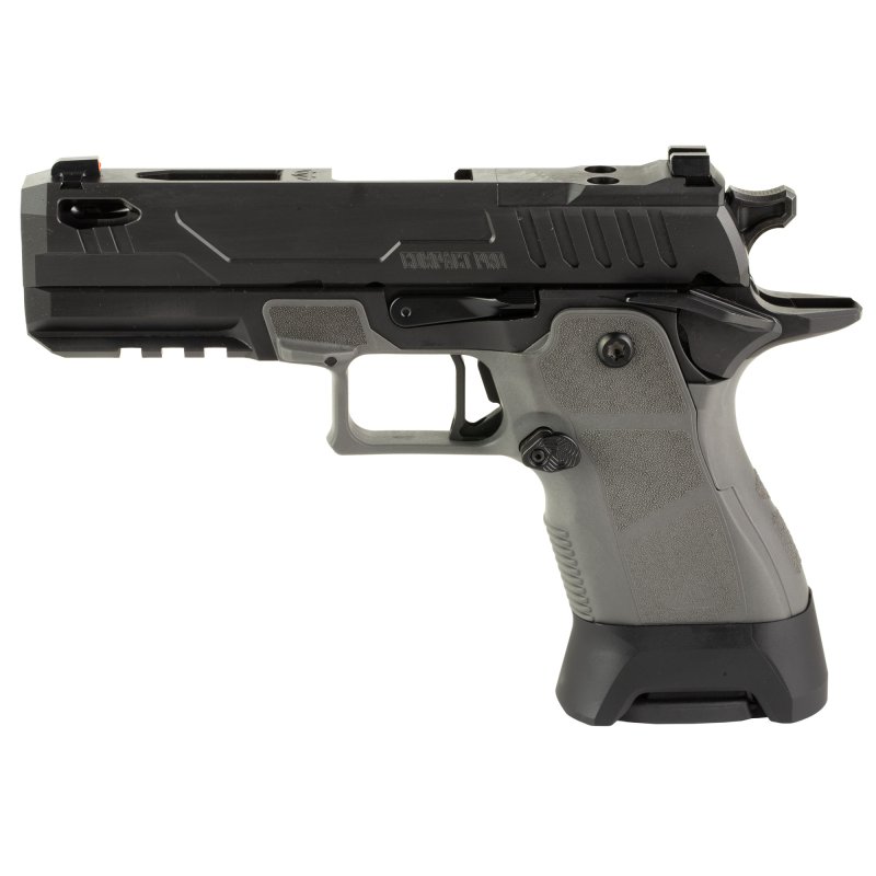 OA Defense 2311 Compact Pro Plus 9MM 4.25" Ported Barrel, Matte Black with Gray Grip, Tritium Sights, Optics Ready, 17Rnd - Includes 3 Mounts