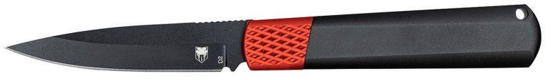 CobraTec CTGHRBRB Gideon 3" D2 Blade Black/Red Aluminum Handle Knife