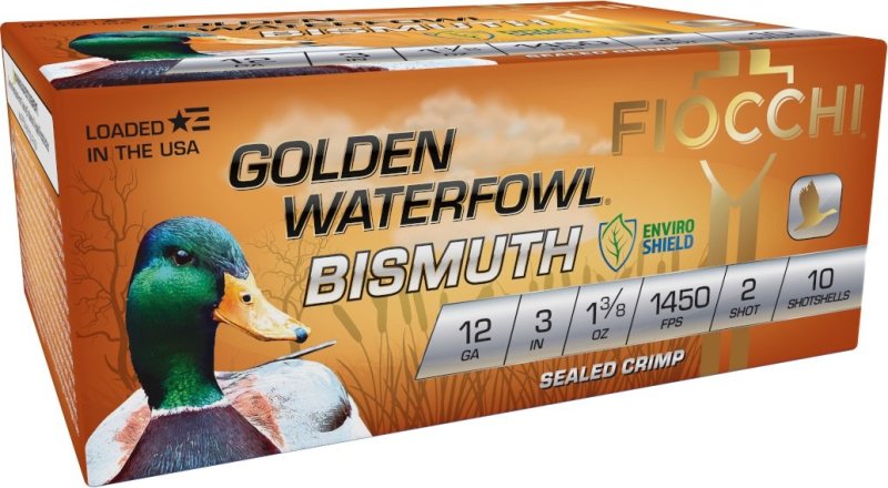 Fiocchi 123GB2 12 Gauge 3 in 1 3/8 oz Bismuth #2 10rd Box