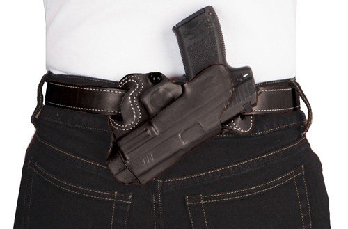 DeSantis 067BAB2Z0 Leather Holster RH OWB for Glock 17/19 Black