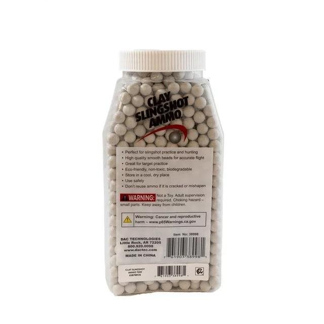 DAC 38998 Clay Slingshot Ammo 3/8 in Light Gray 1500 Count Biodegradable