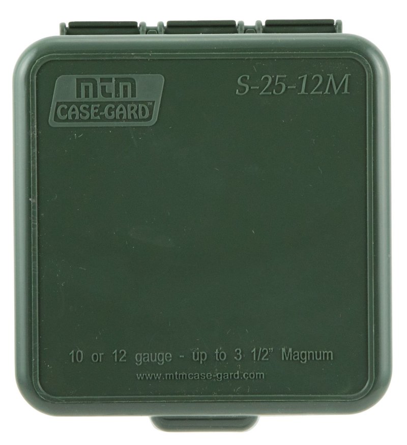 MTM Case-Gard S25-12M Shotshell Box 10/12 Gauge 25 Rd Forest Green
