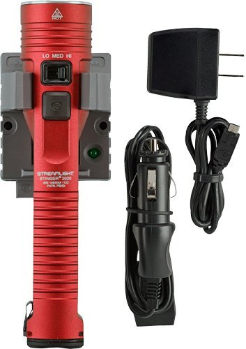 Streamlight 78121 Stinger 2020 LED Flashlight with AC/DC Charger Red