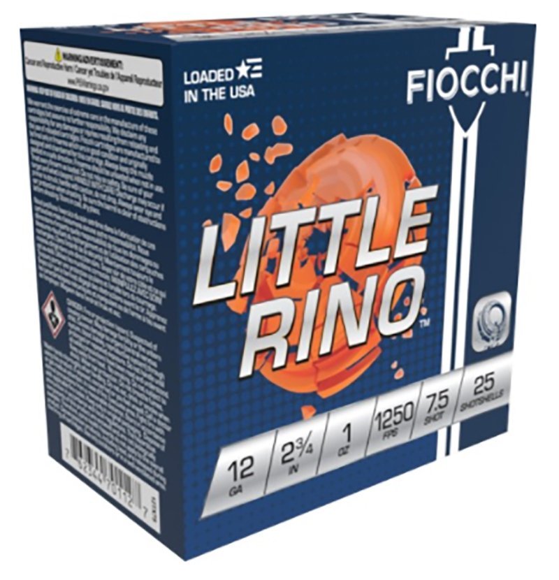 Fiocchi Little Rino 12 Gauge 2.75In 1oz #7.5 1250FPS 250Rd