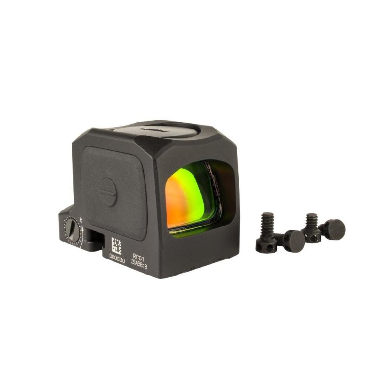 Trijicon RCR 1x Reflex Red Dot Sight, 3.25 MOA, Adjustable LED, Black, 7075 Aluminum, Open Emitter, 1.69 oz