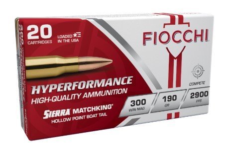 Fiocchi 300WMMKE Hyperformance Compete 300Win Mag 190gr Sierra MatchKing...
