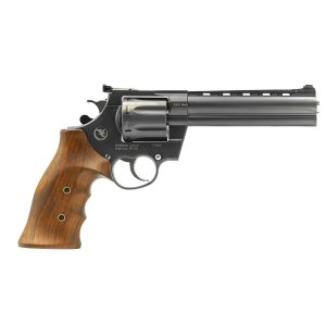 Korth Mongoose 357 Magnum 8rd 6 Barrel Ventilated Rib 14K Gold Bead DLC Black Revolver