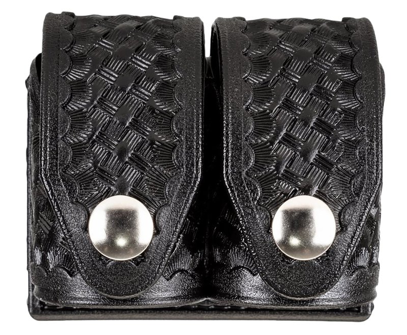 HKS Speed Loaders Large Black Basket Weave Speedloader Pouch 203BLBN
