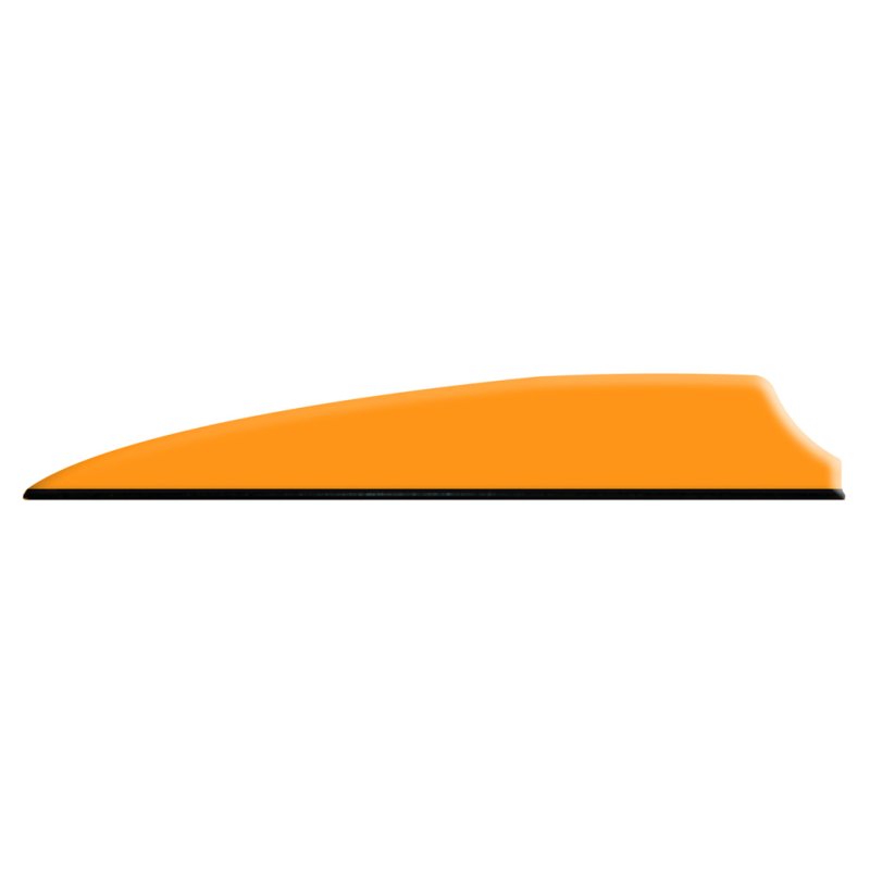 Q2i Fusion X-II Vanes 3" Shield Cut Neon Orange 100pk Q07044